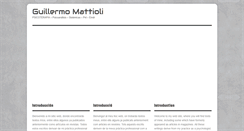 Desktop Screenshot of guillermomattioli.com